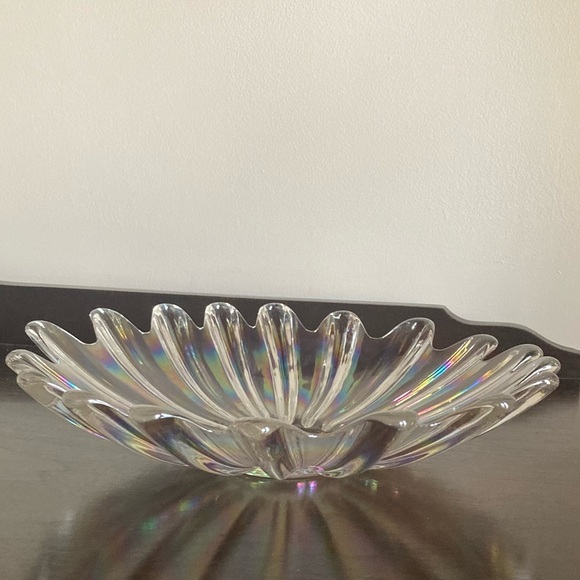 Vintage Federal Glass Celestial Iridescent Starburst 11” Bowl - Picture 6 of 8